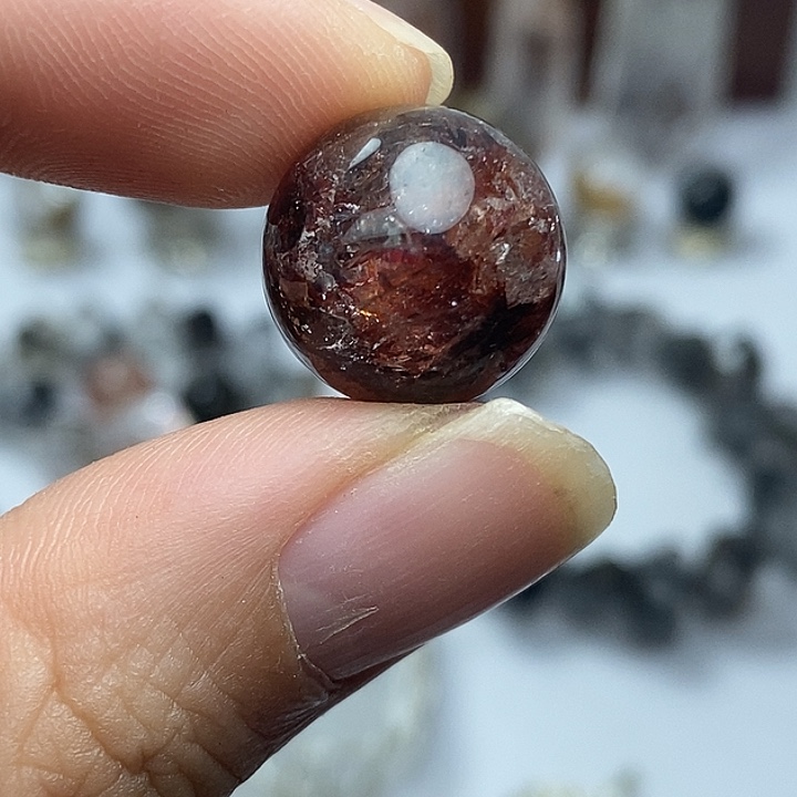 颈饰未镶嵌水晶14.7mm红胶花