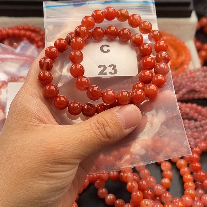 南红玛瑙未镶嵌多样性发货默认微瑕称重9mm2条