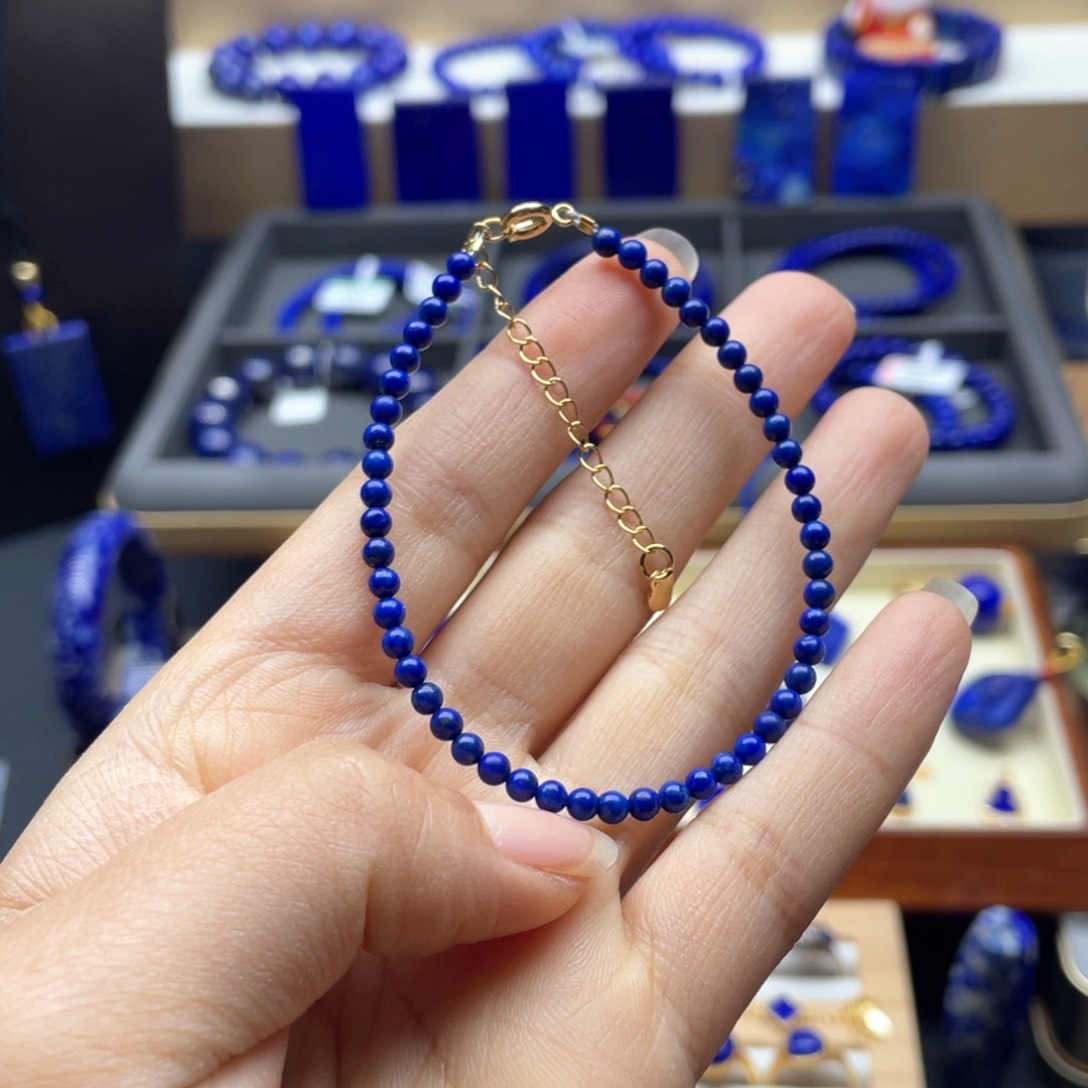 未镶嵌青金石手链3m m福利