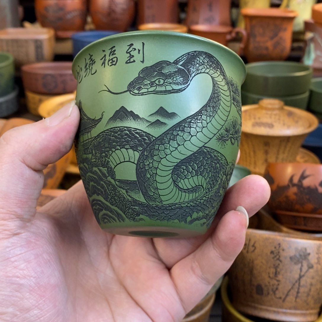 紫砂杯子宜兴全手工紫砂杯