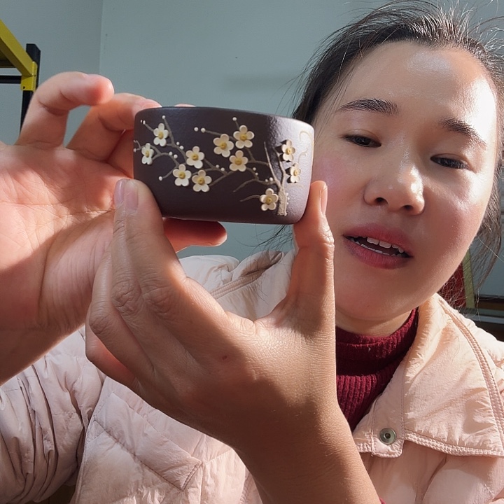 紫砂茶壶紫泥主人杯100