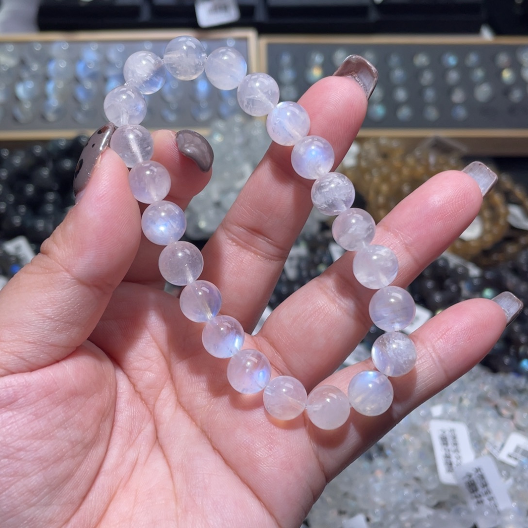手链未镶嵌长石奶油体蓝月光手链9mm+捡漏价