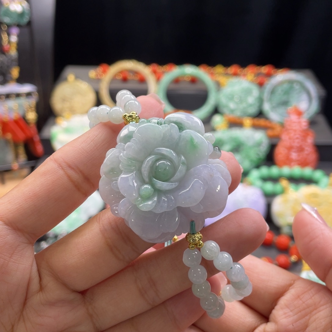 翡翠手链未镶嵌代编织