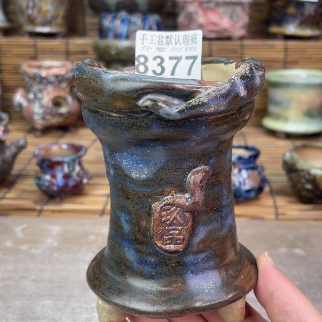 手工花盆默认瑕疵完美者勿拍