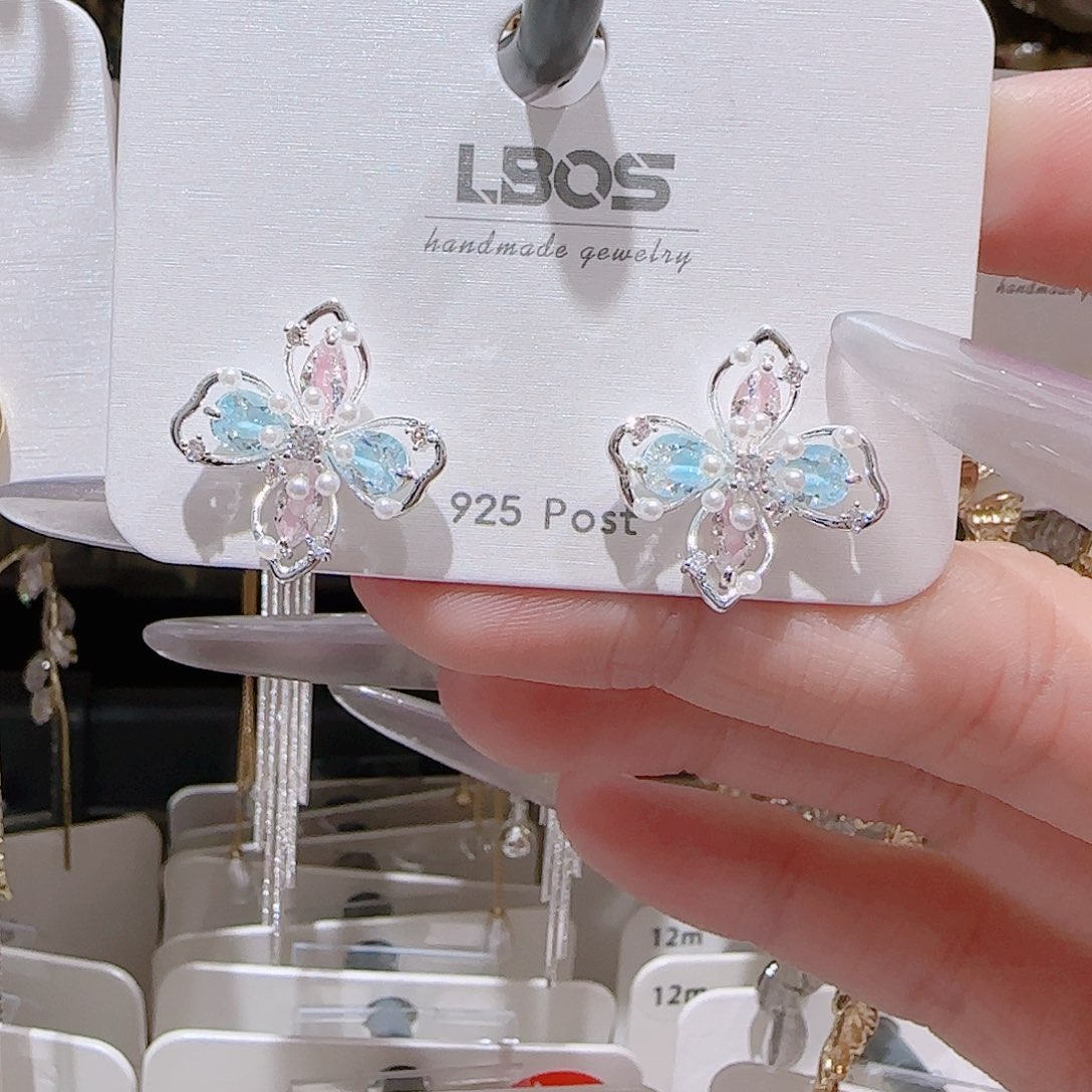 锆石铜合金925银耳环