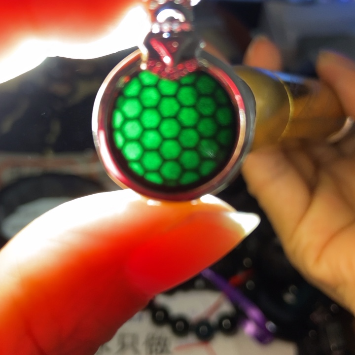 翡翠银S925镶嵌颈饰墨翠