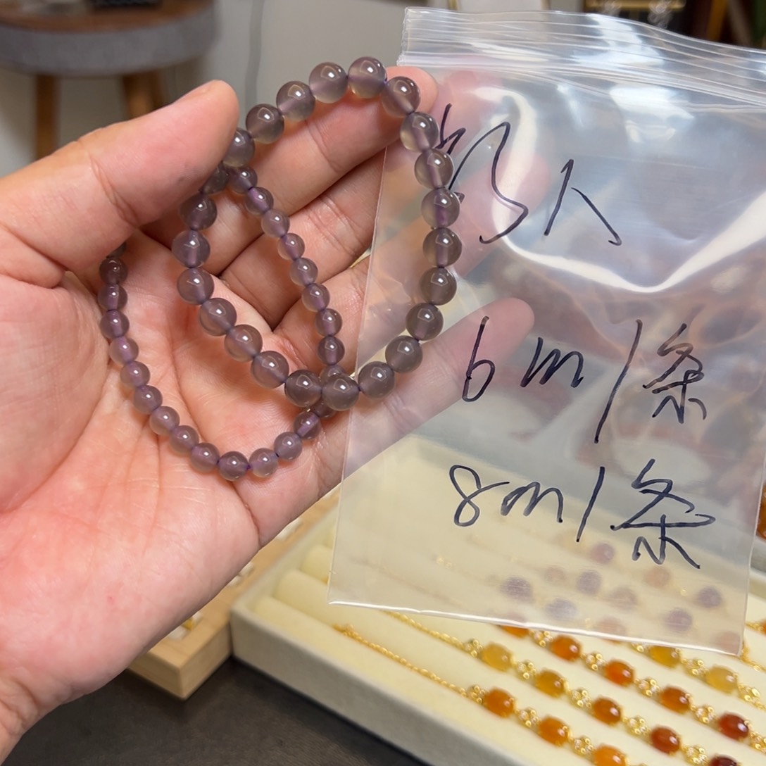 玛瑙/玉髓珠宝半成品未镶嵌两条一起