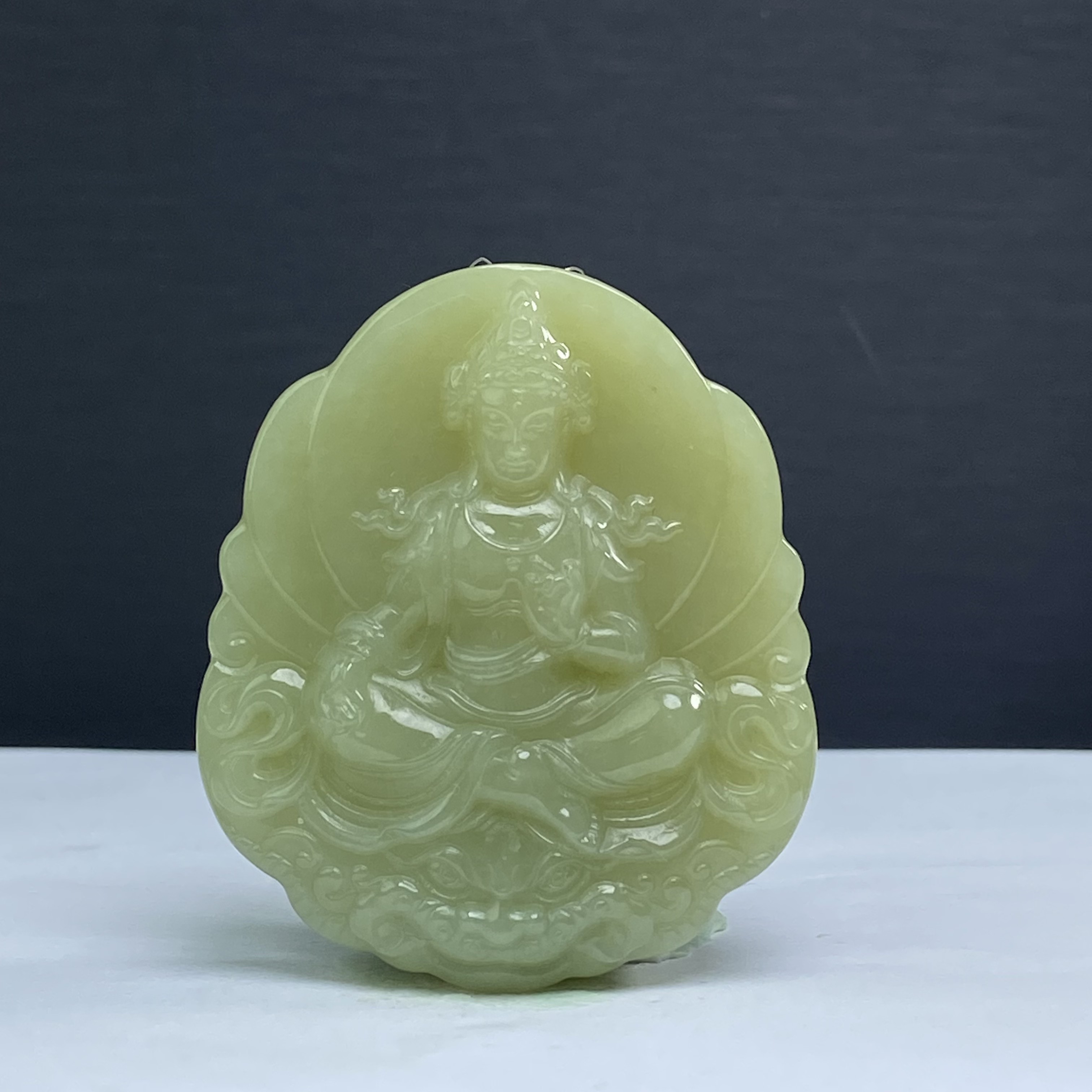 QW3017L 和田玉 金光无量