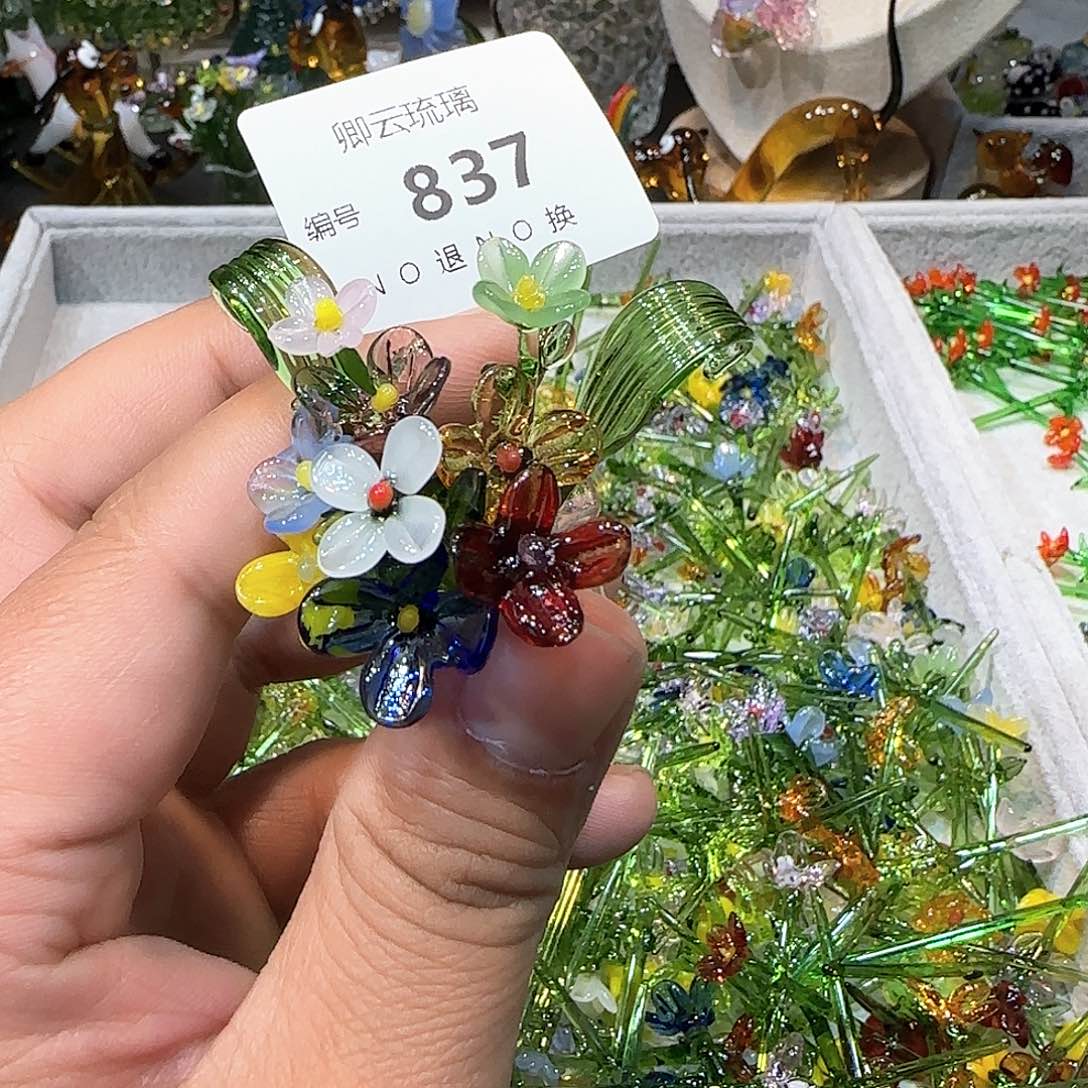 琉璃手工艺品837插花