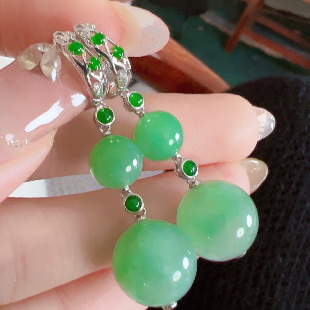 翡翠耳饰18K金镶嵌【福利款】签收后24小时鉴赏期