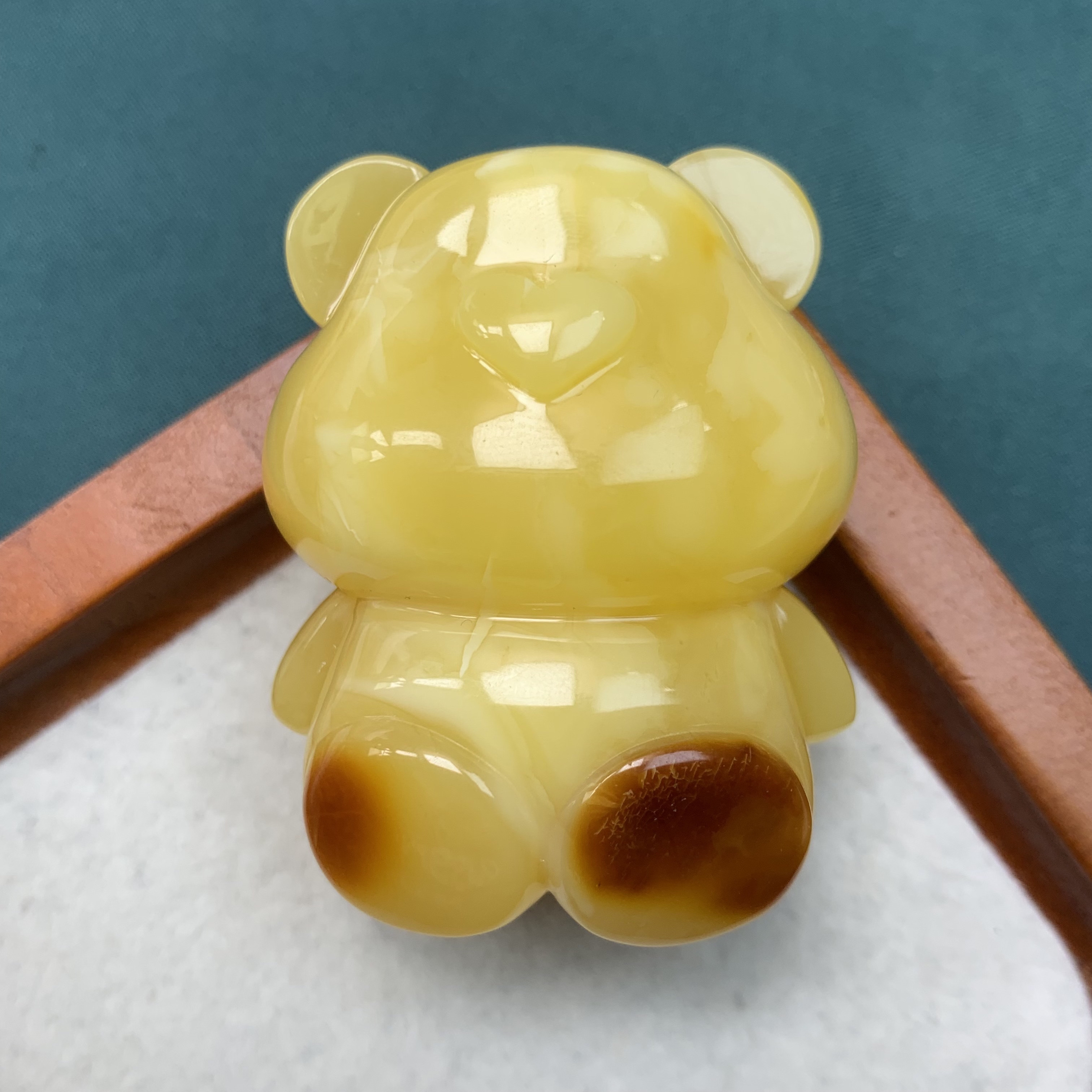 天然琥珀蜜蜡农蜡大熊（抖音基地发货，带证书）