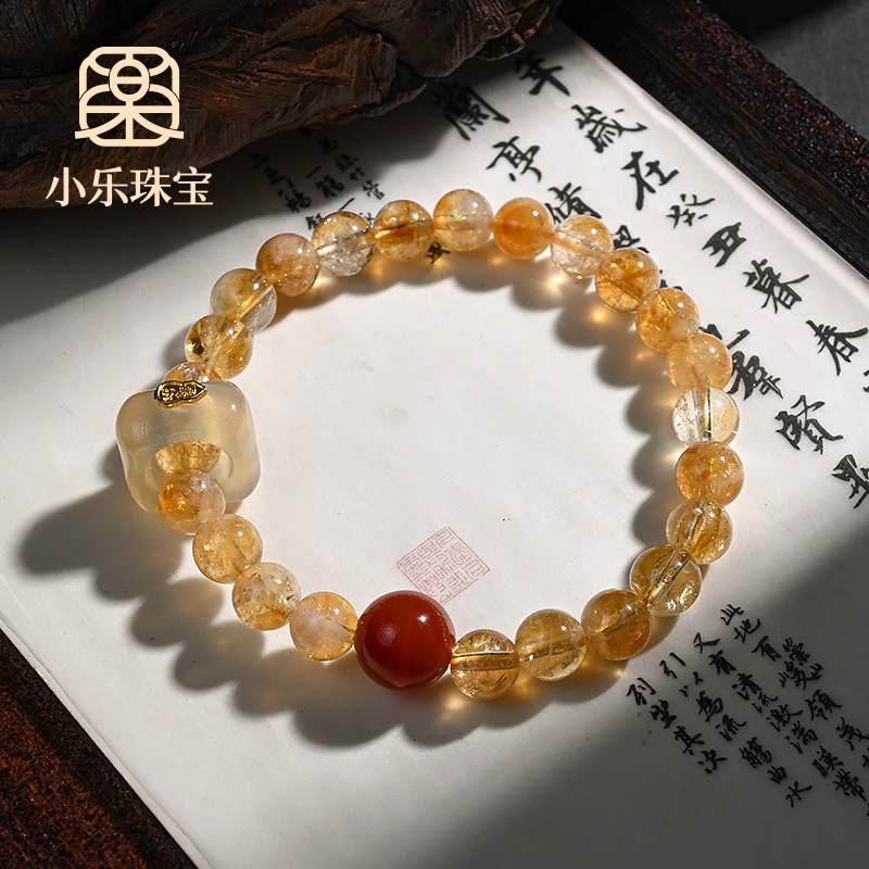 原创设计款黄塔晶单圈手链多样性发一-10923