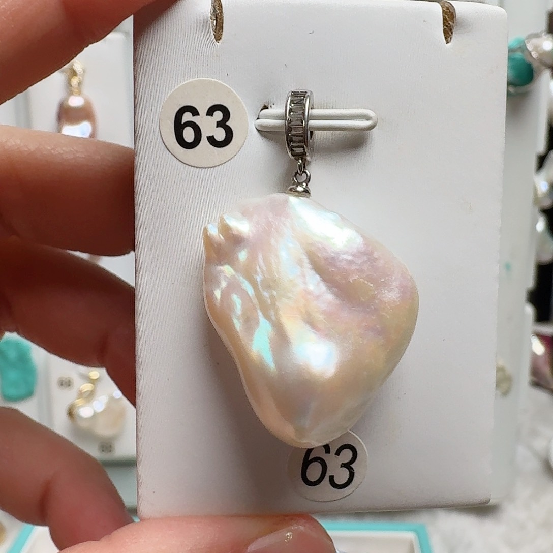 淡水珍珠颈饰银S925镶嵌