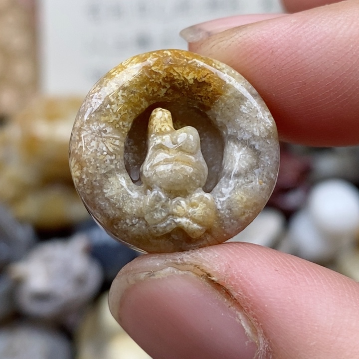 颈饰未镶嵌硅化珊瑚（珊瑚玉）小