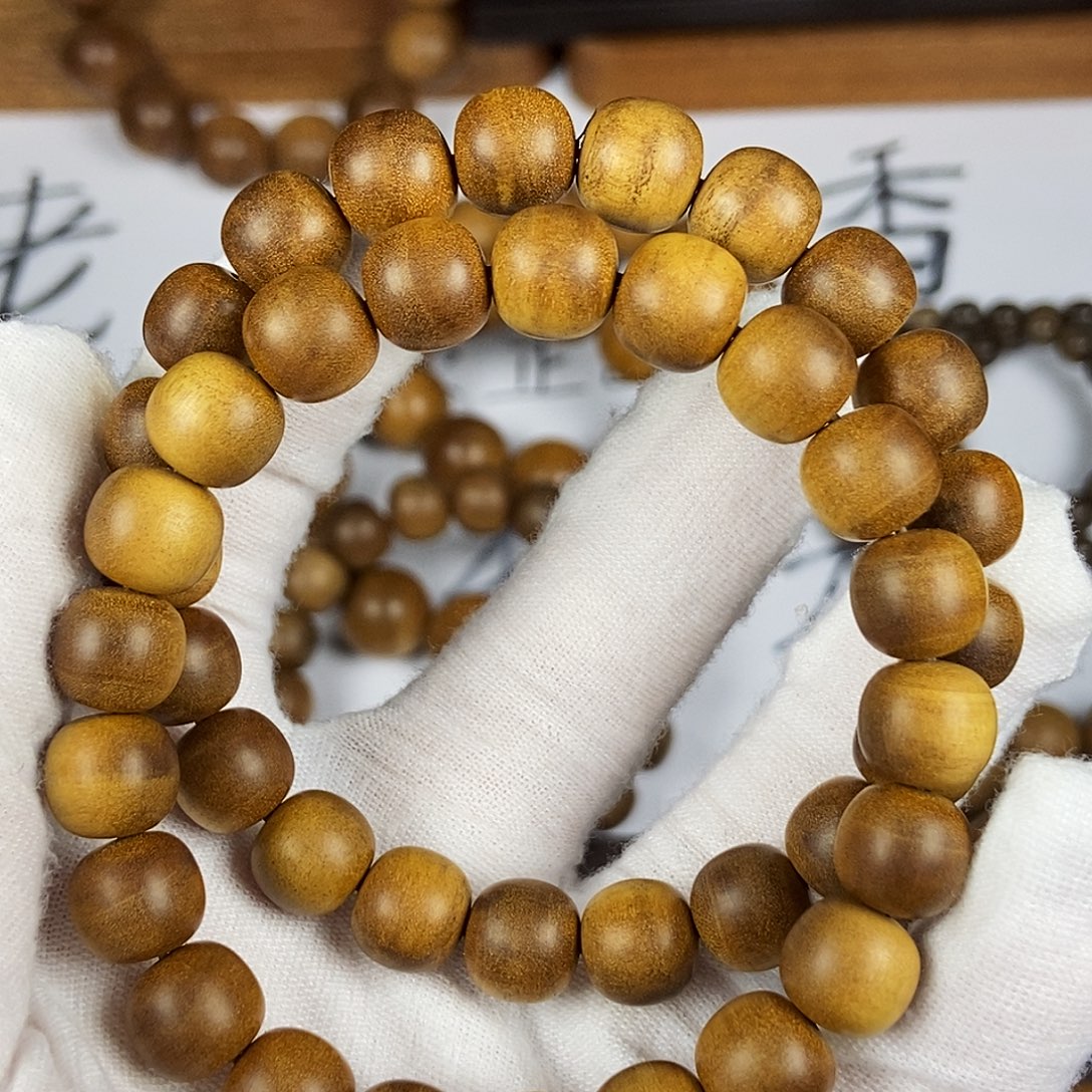 老山檀香木印度迈索尔老山檀香9/10横纹老型珠单圈