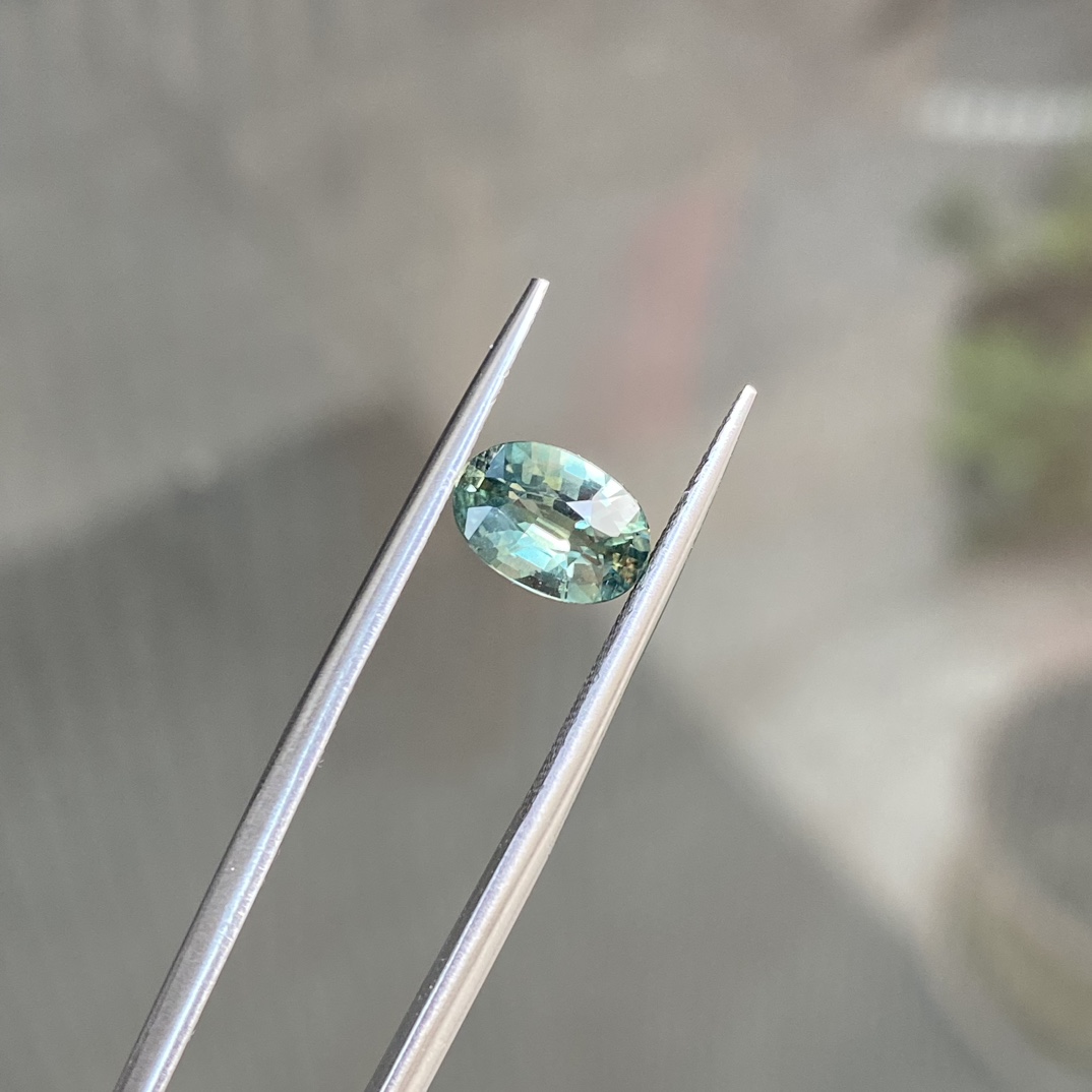 0097，天然无烧蓝宝石，Teal，1克拉+