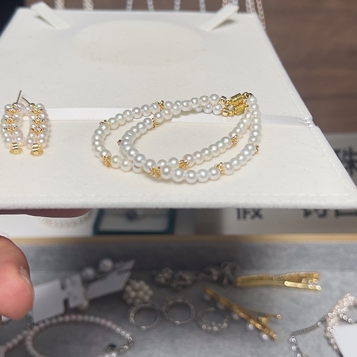 手绳淡水珍珠银S925镶嵌