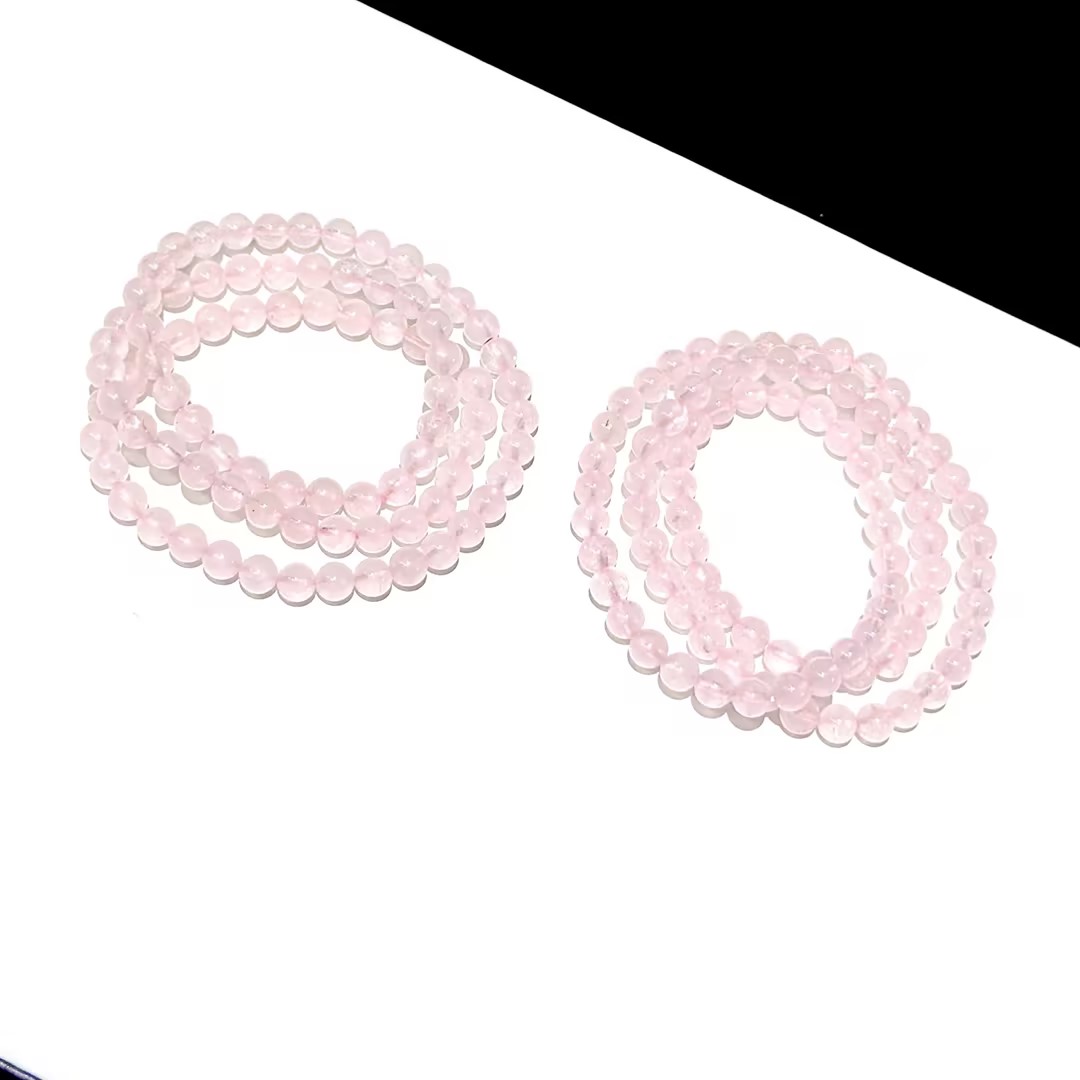 【HZY】粉水晶多圈手串-约6mm（多样性发其一）