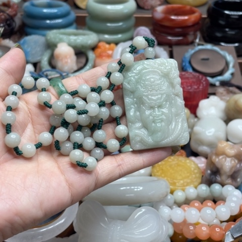 合金石英质玉（黄龙玉）手链