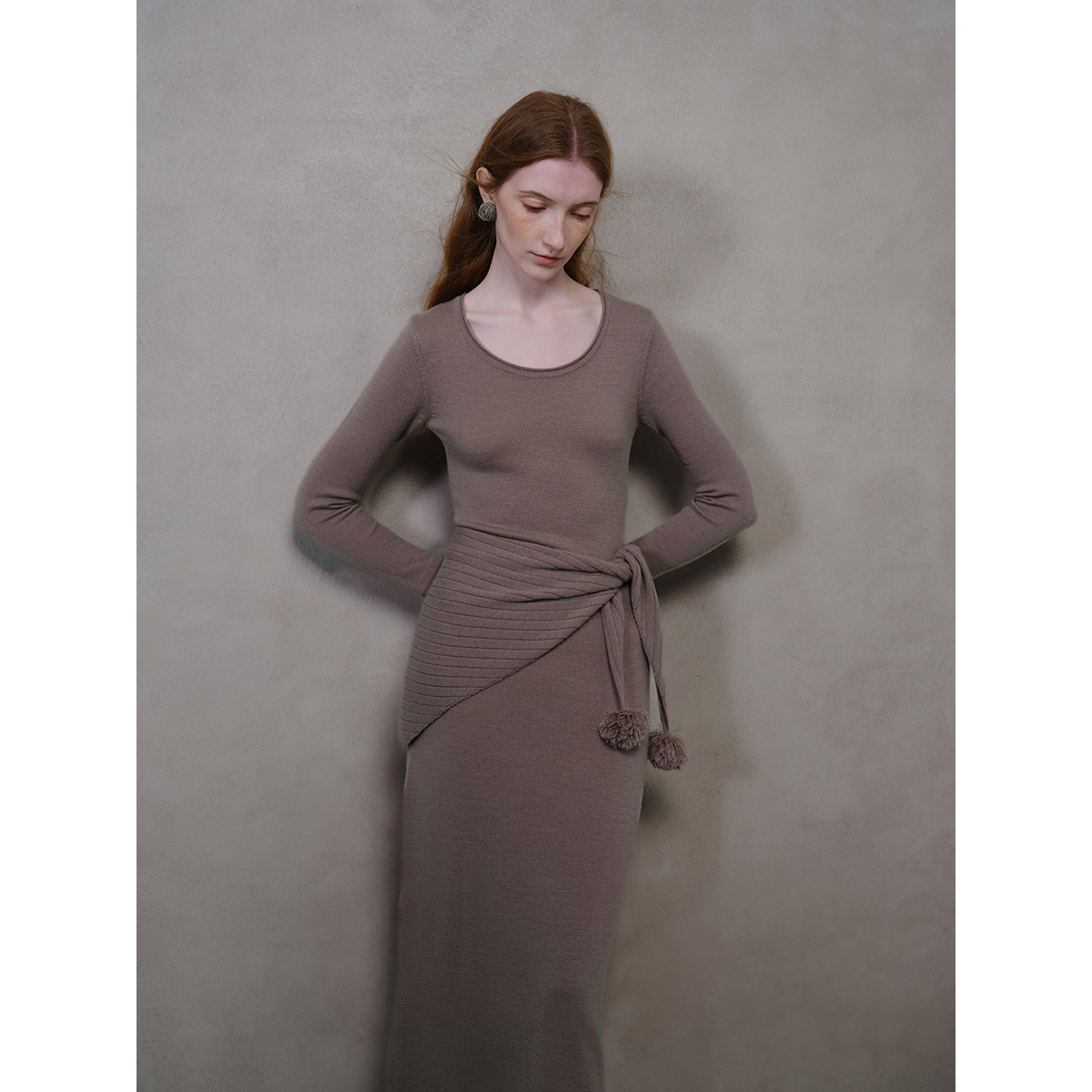 Mix Selection｜清韵 珍稀美丽诺羊毛连衣裙MSDJQ1022+MSDJA1023