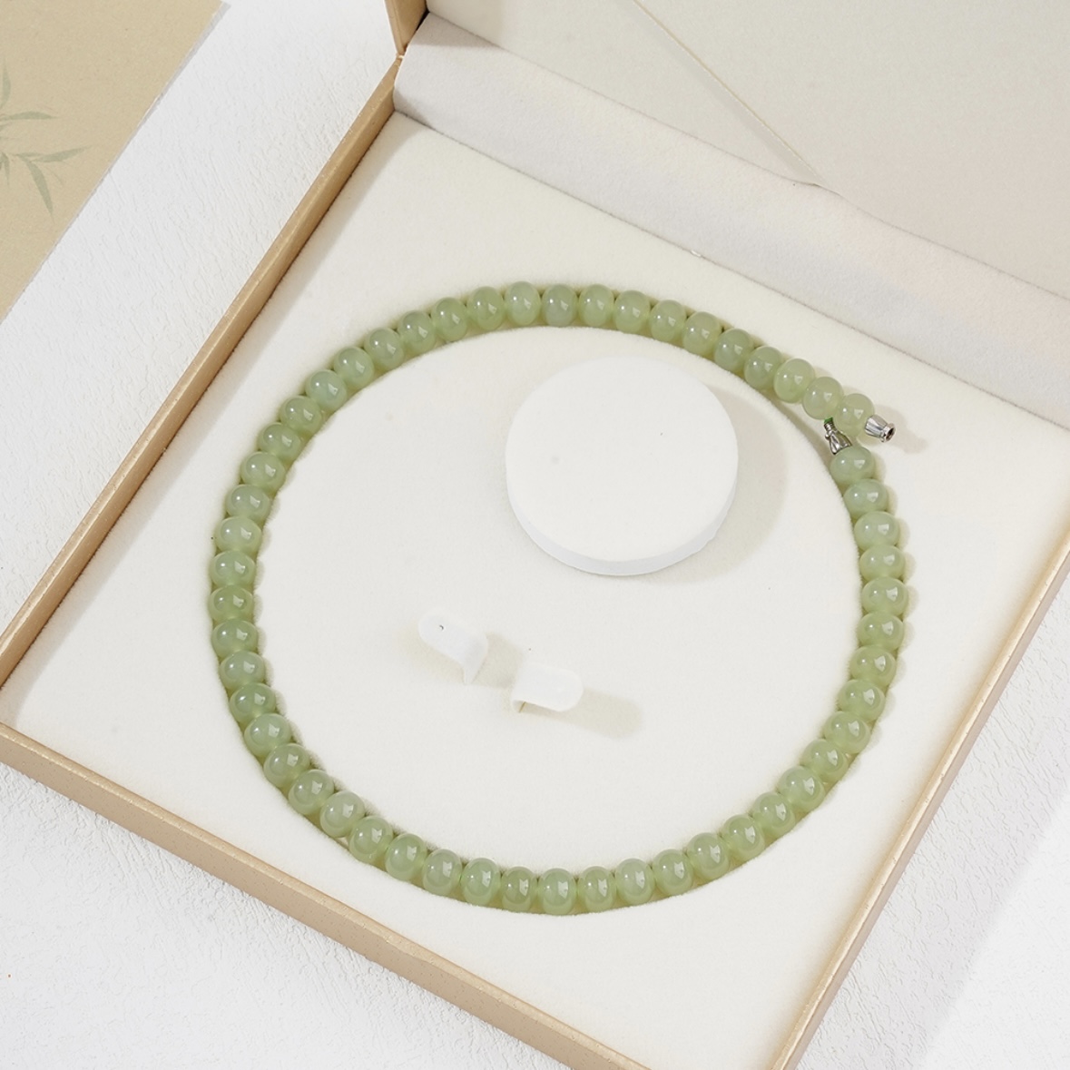 天然正品和田玉H68XL湖水项链妈妈小米珠长链多色多样性发一串