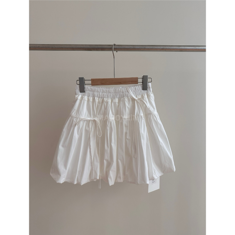 【 清仓款 】绑带花苞短裙