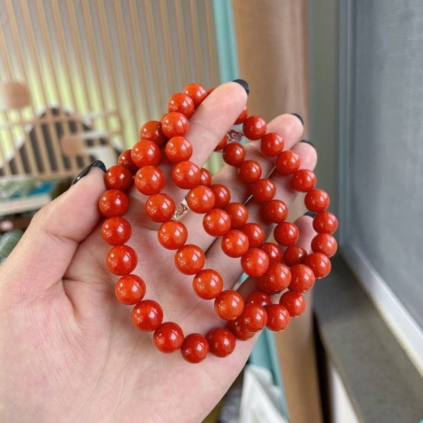 天然南红玛瑙手串男女款玉石手串手链圆珠百搭款多样性拍一发一