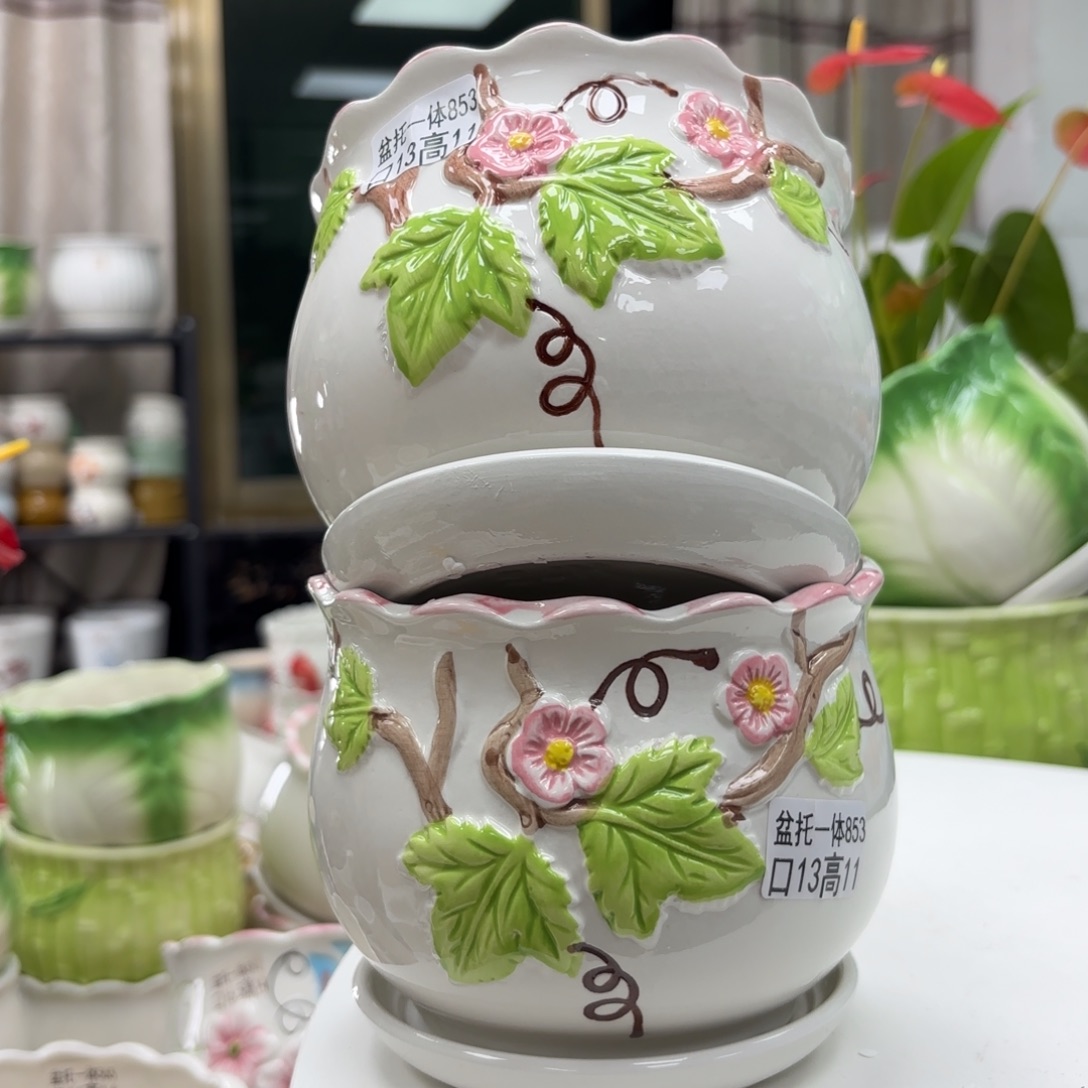 @夏西陶瓷花盆@@5853