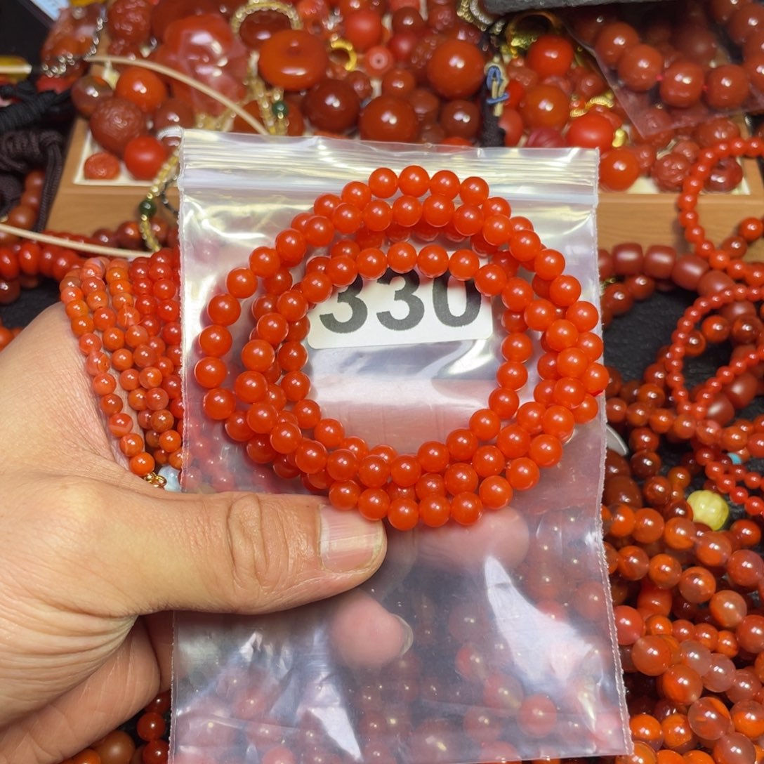 南红玛瑙多圈手串合金山****、