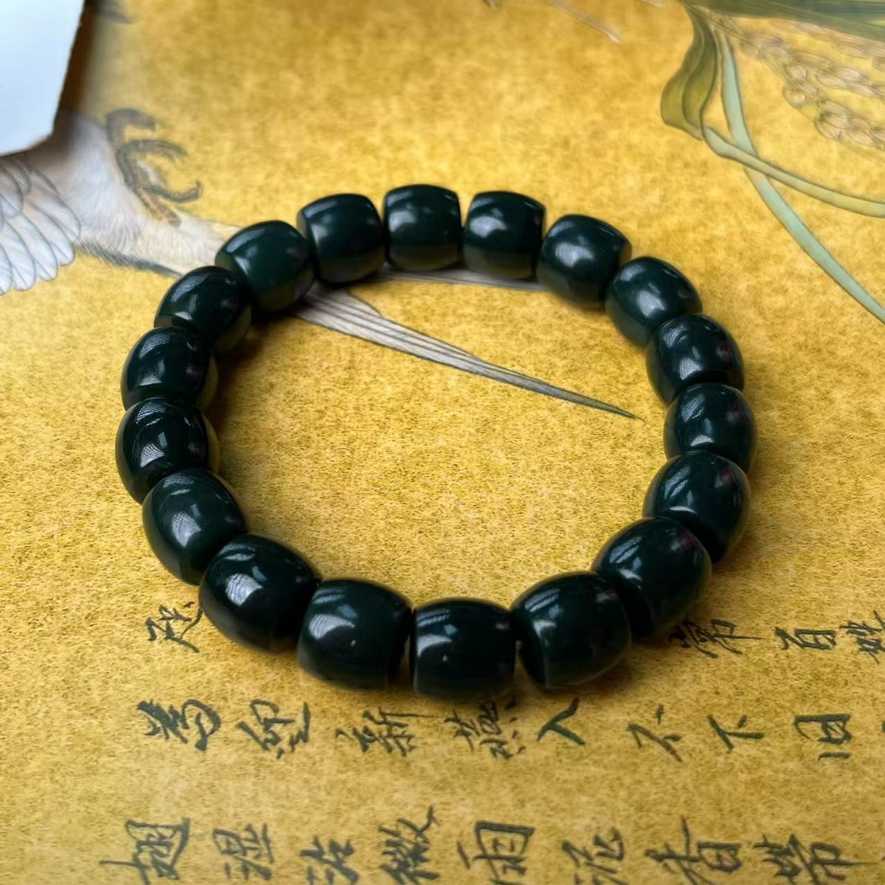 z1545和田玉塔青手串