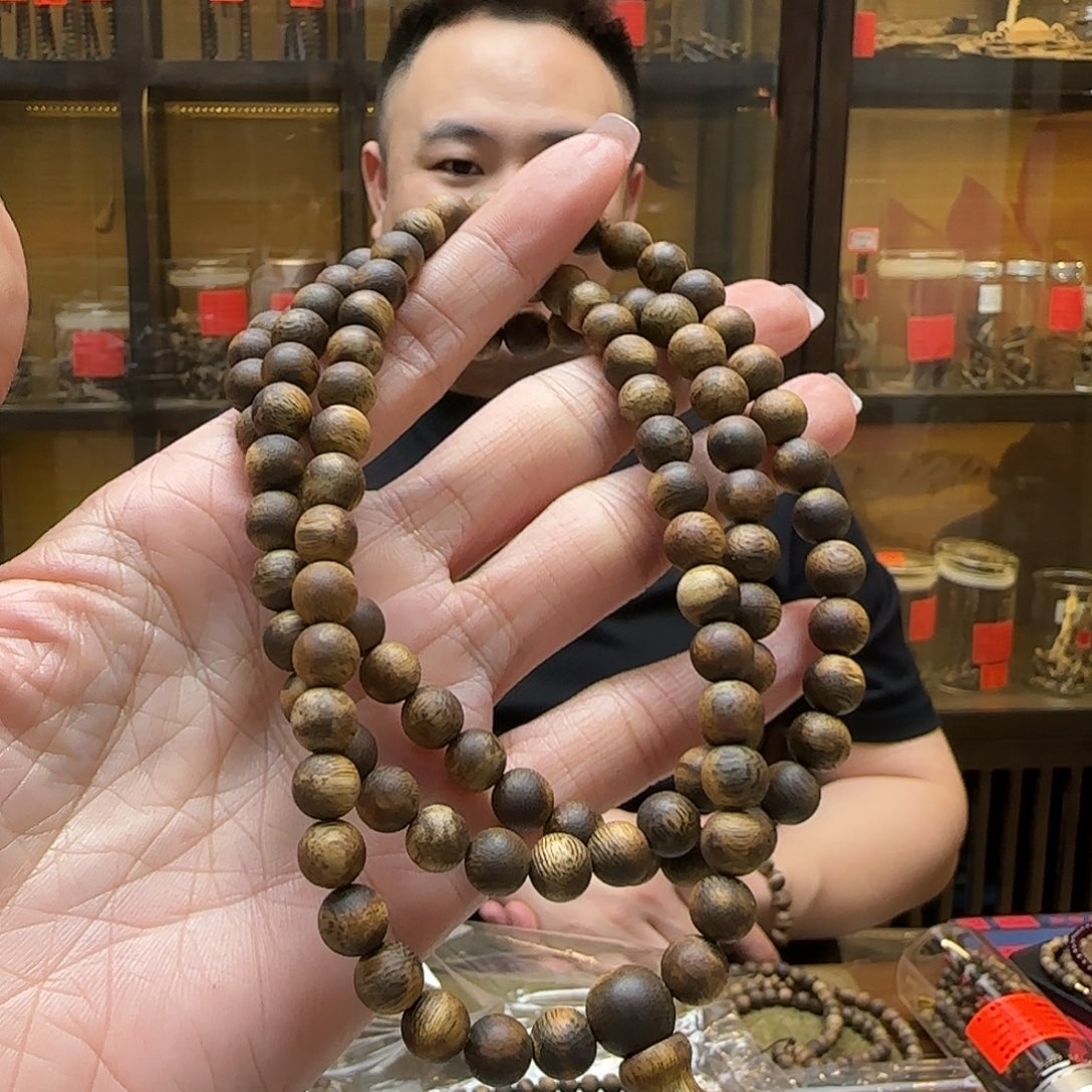 沉香手串18棋楠7mm108多圈圆珠 22.8g+多样性发一串