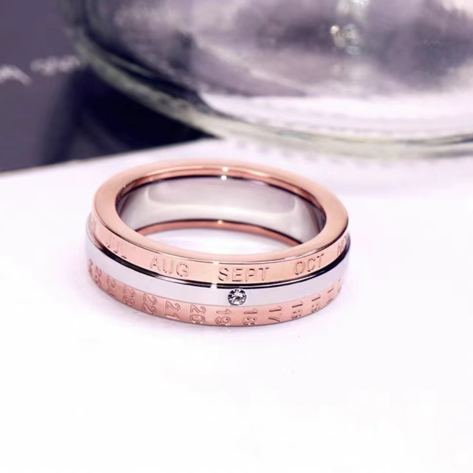 合金合成锆石戒指 戒指个性小众轻奢指环简约配饰 JZ014