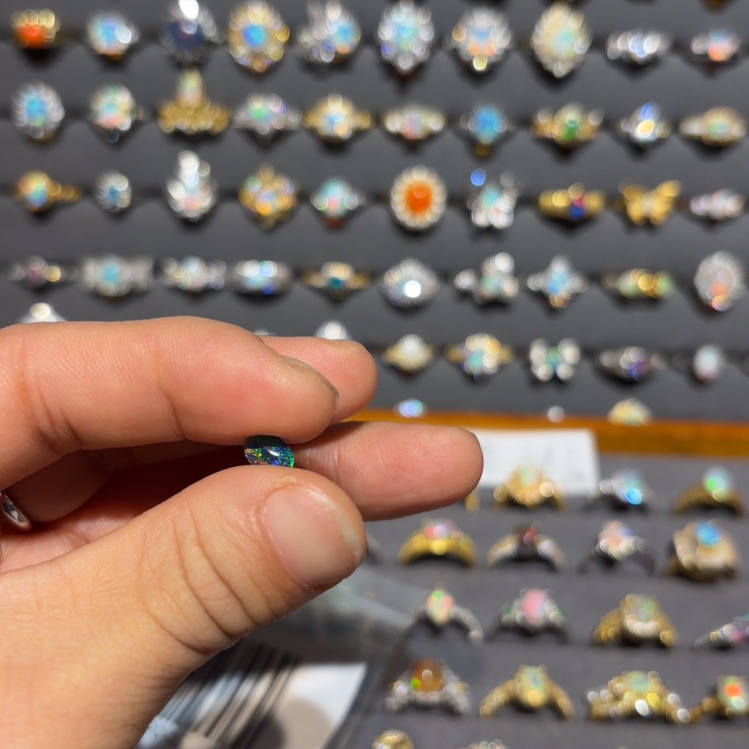 欧泊戒指银S925镶嵌一****?戒指