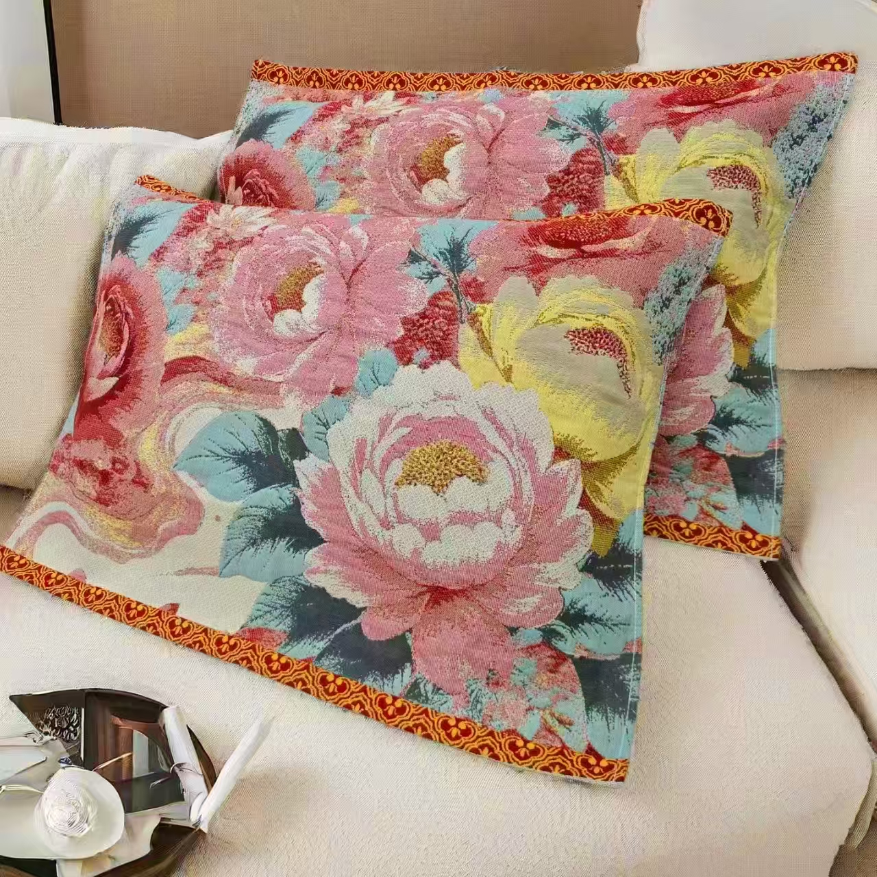 大明宫礼盒纱布枕巾--花澜蝶舞