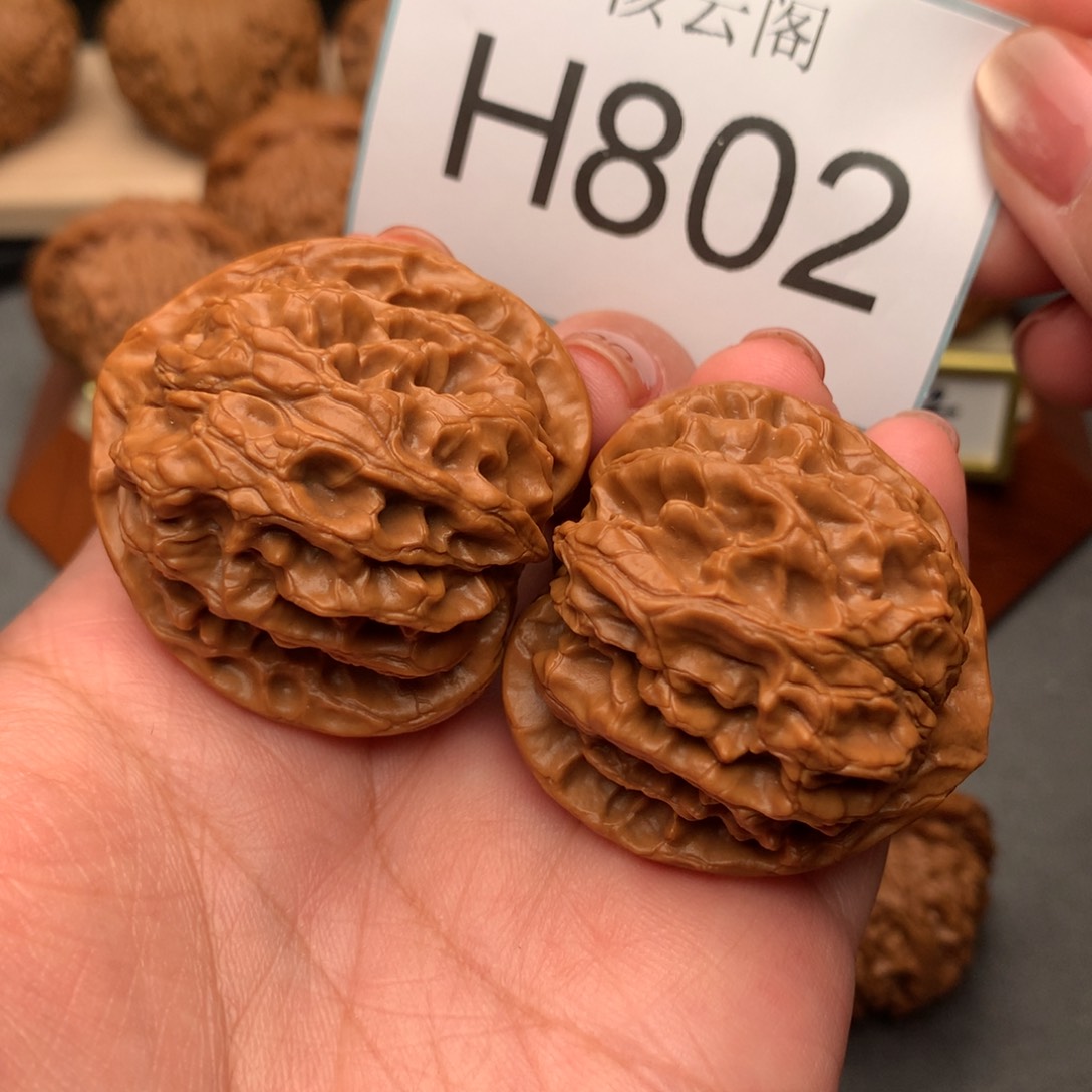 文玩核桃把件我****啊41红皮原桩苹果园