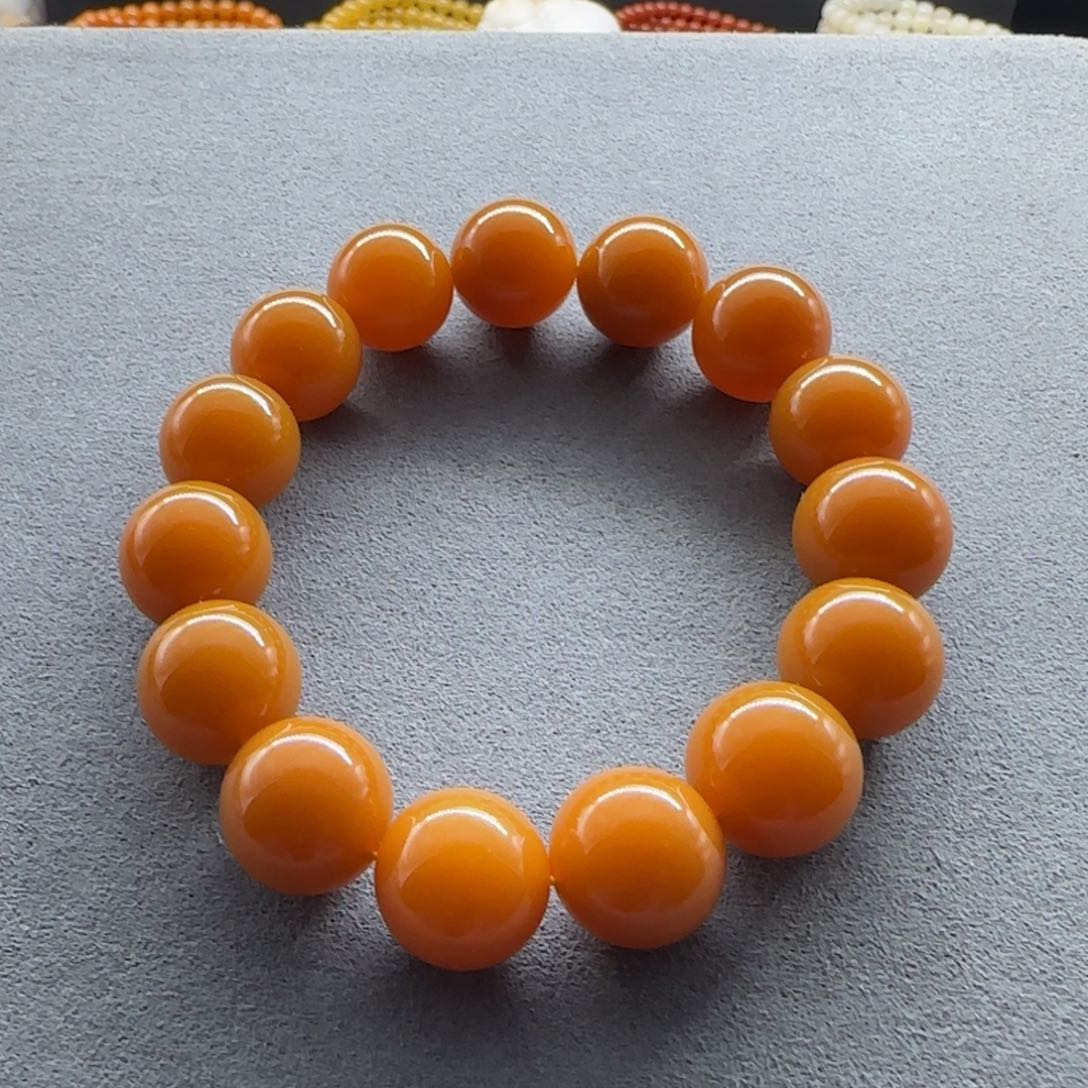 石英质玉（缅黄）手串未镶嵌