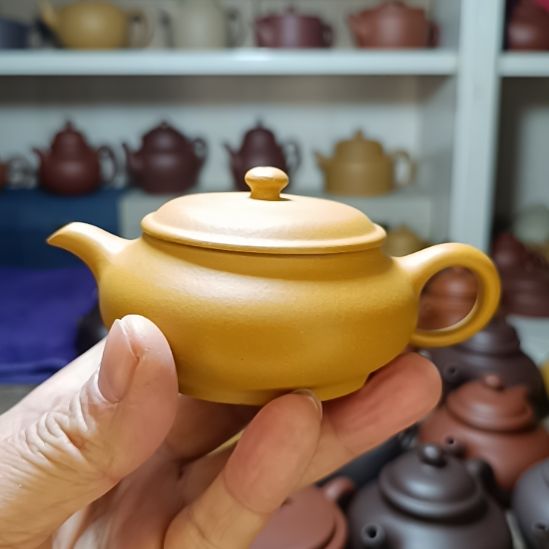 茶壶紫砂原矿黄金段泥明炉150cc半手工