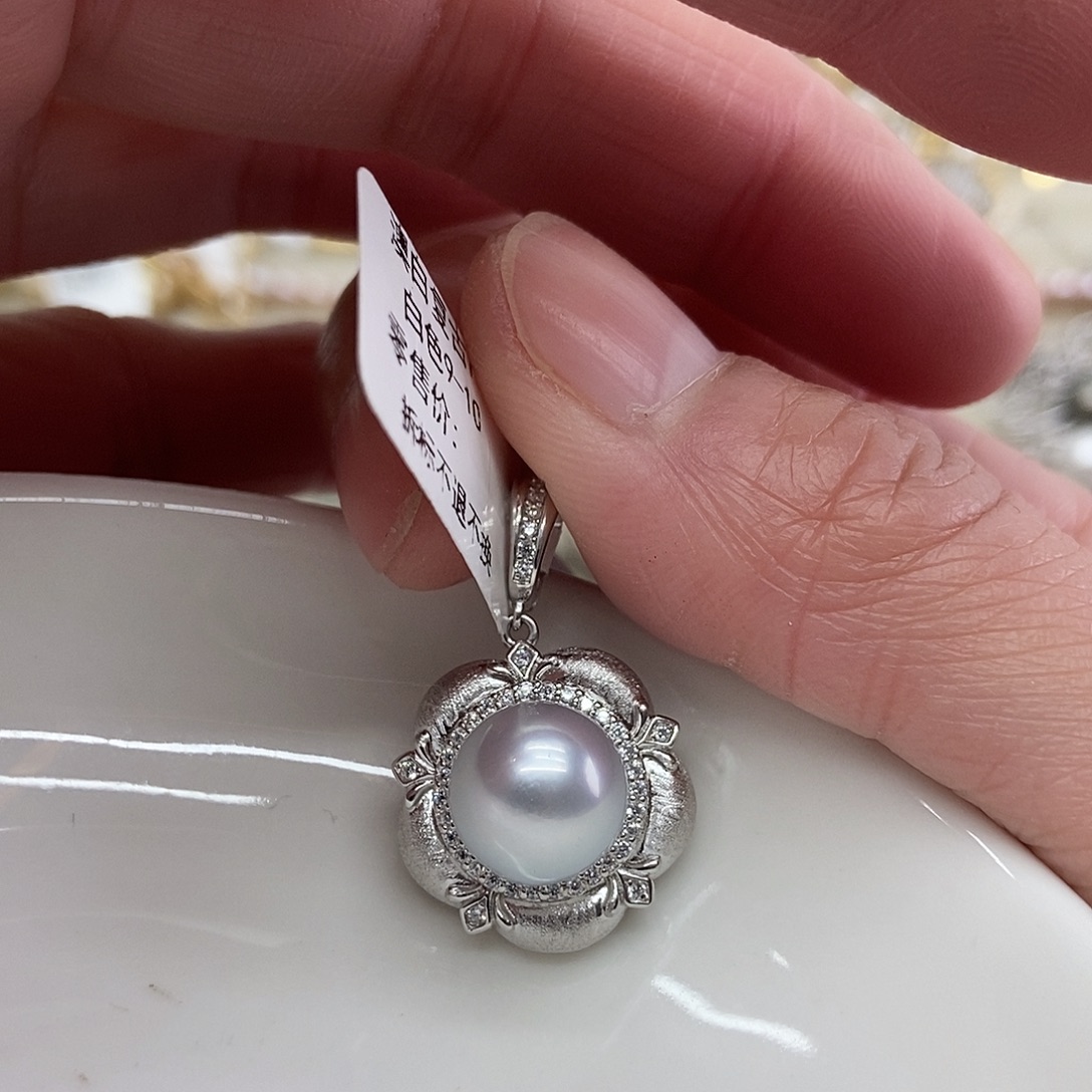 海水珍珠吊坠(不含链)银S925镶嵌@@AD0034