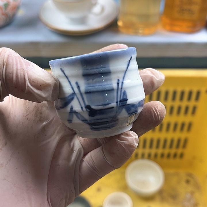 瓷片桃**酱英歌瓷器满19.9包邮