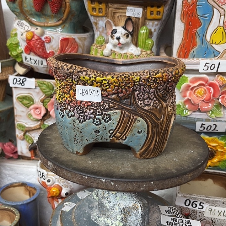 粗陶材质多肉花盆