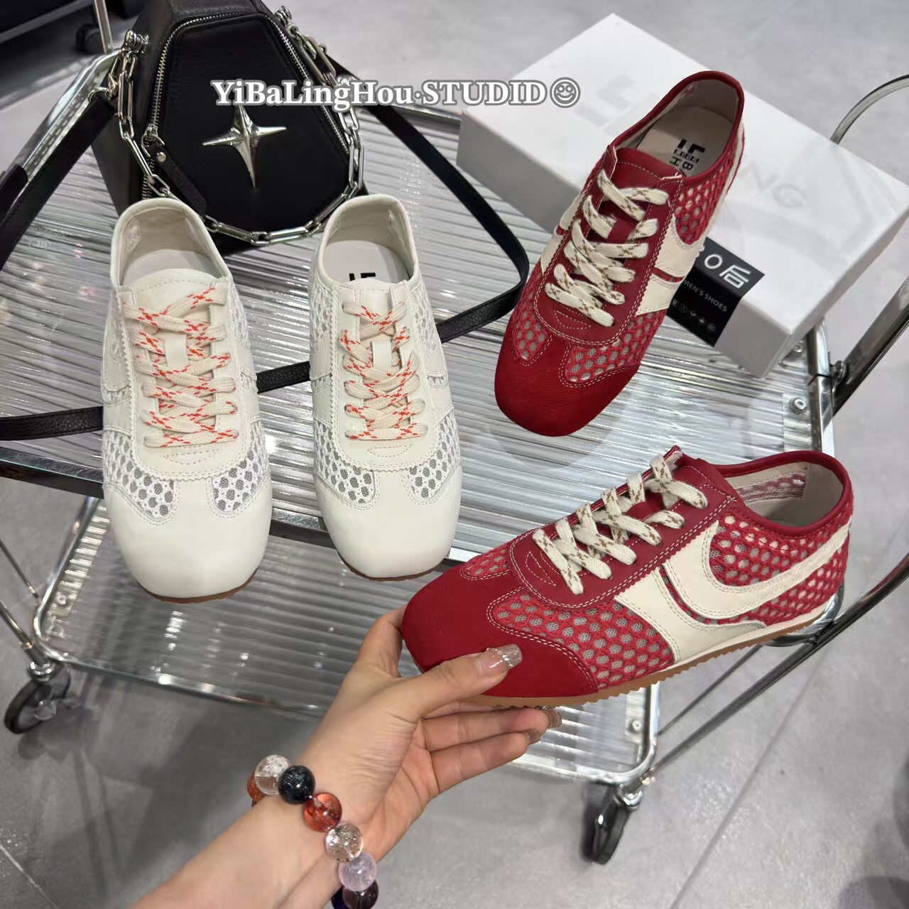 YBLH「蕾丝编织·芭蕾·真皮德训鞋」18288