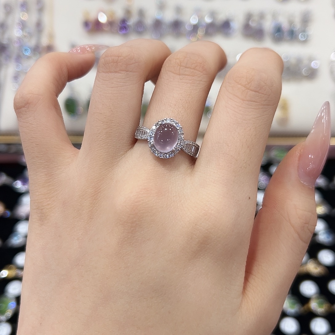 银S925镶嵌萤石戒指