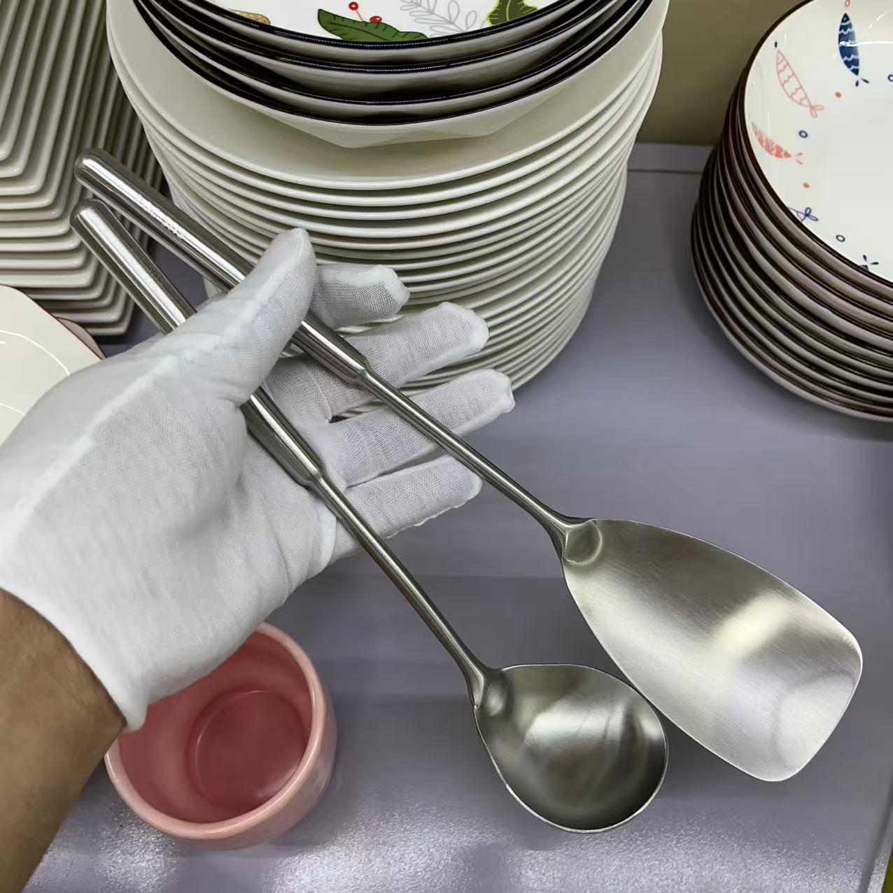 304不锈钢迷你小锅铲家用宿舍婴儿辅食户外小号炒菜铲煎铲