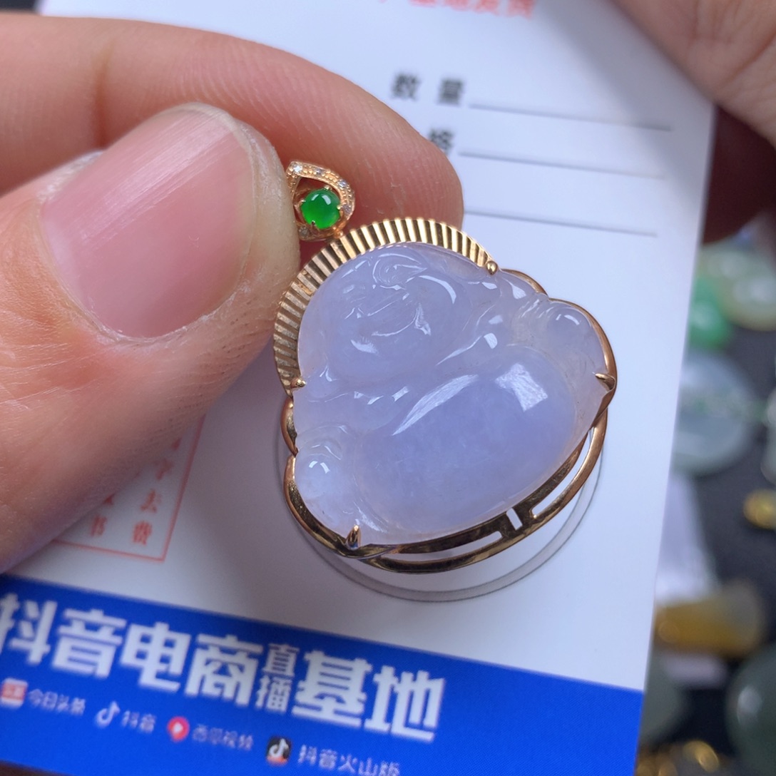 【闪购商品】翡翠颈饰18K金镶嵌周*翡翠