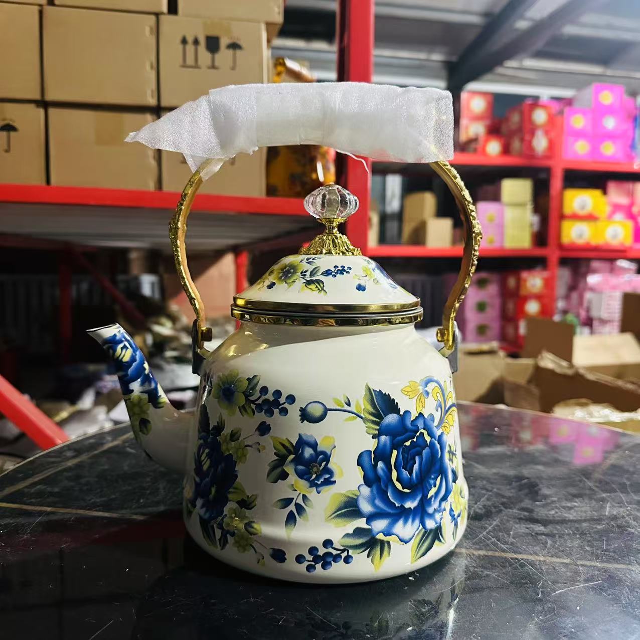 新疆包邮【2.6升繁花茶壶】