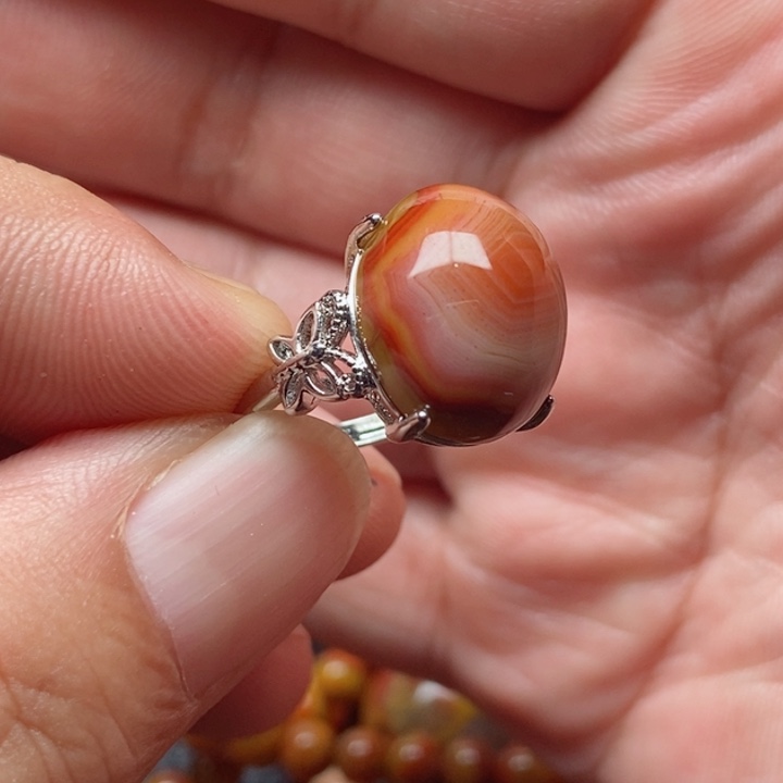 玛瑙/玉髓戒指合金