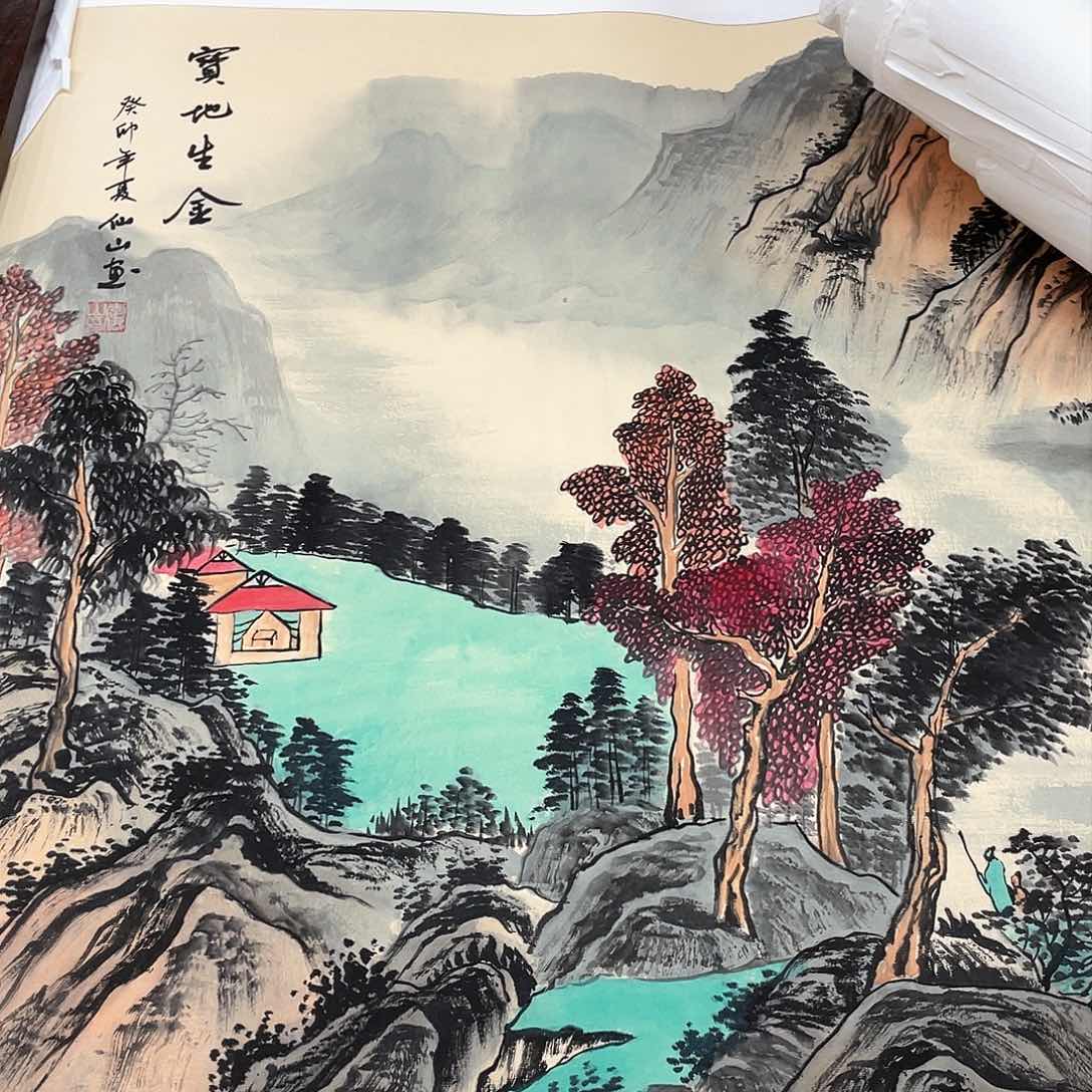 国画在一起真的是太可爱咯