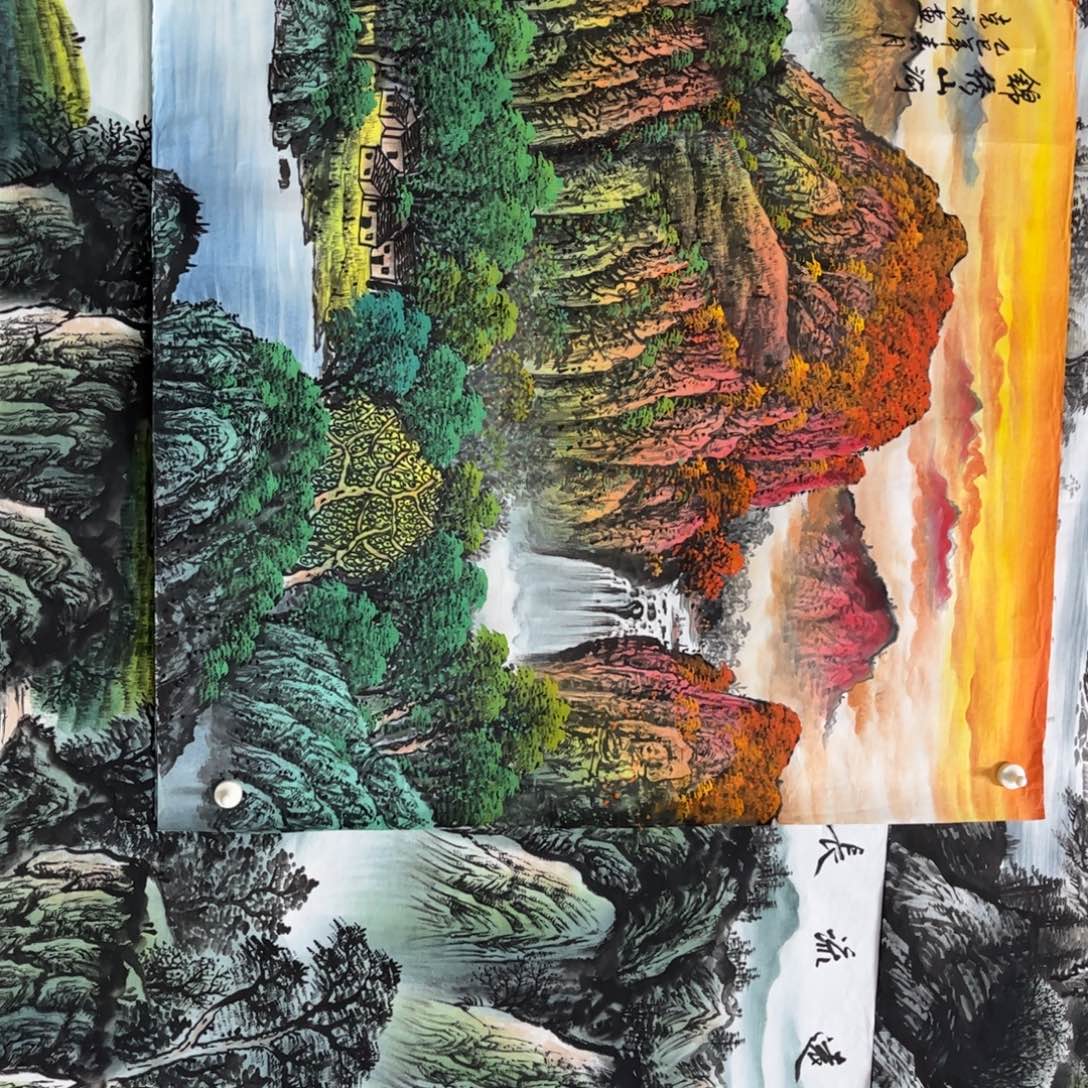林***了国画老师手绘作品