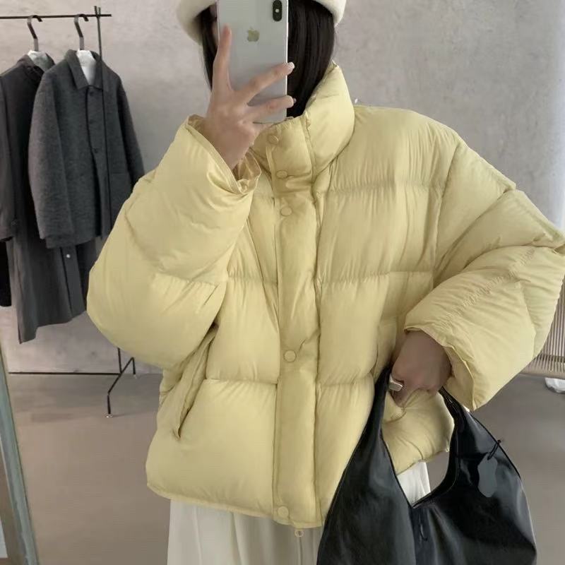 2025冬季90绒新款云感泡芙奶呼呼小个子百搭宽松韩版立领羽绒