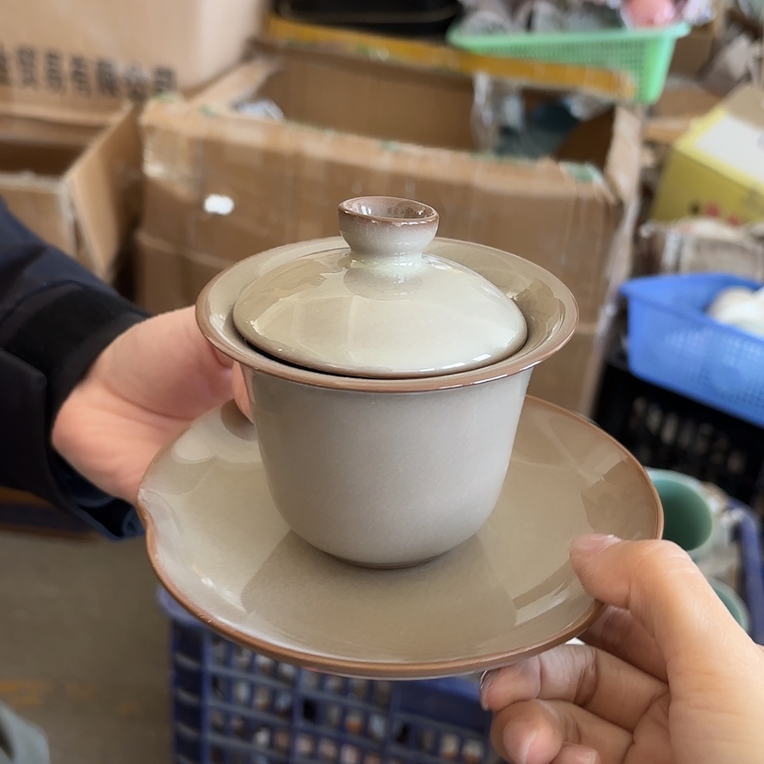 龙泉云间青瓷小米茶器